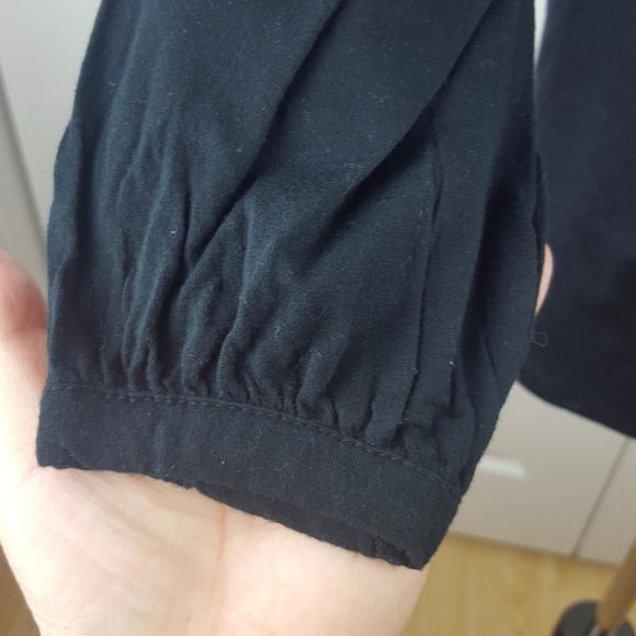 GAP Black Neck Tie Shirt Top Large - Picture 3 of 6